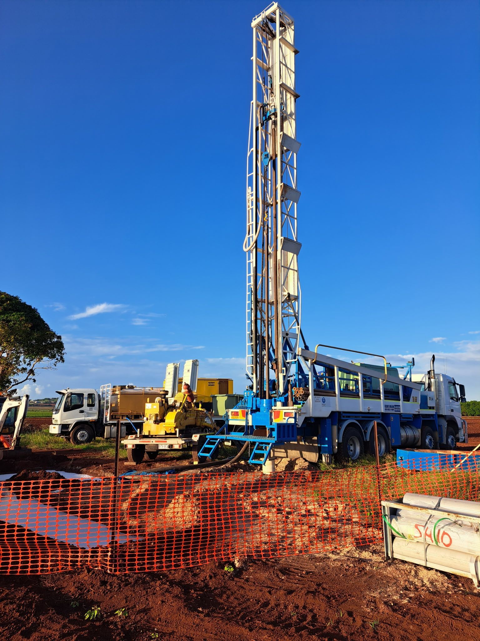Drilling Rig on A Construction Site with Blue Sky — Wilson's Drilling in South Kolan, QLD
