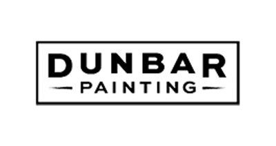 DUNBAR PAINTING logo in black text inside a rectangular border on a white background