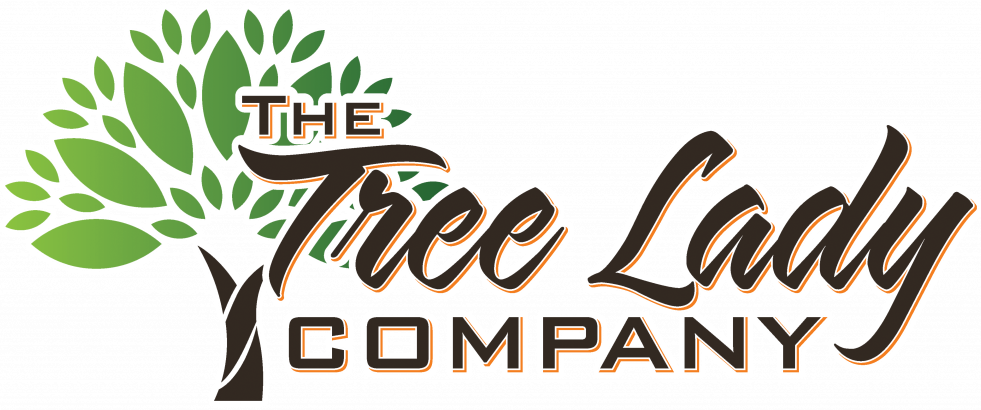 The Tree Lady Company logo with tree graphic and brown script text.