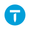 Blue circular logo with a white razor icon and a horizontal bar above it