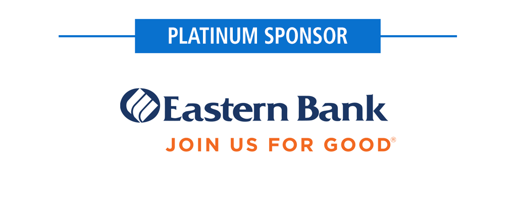 Platinum Sponsor label above the Eastern Bank logo and the tagline