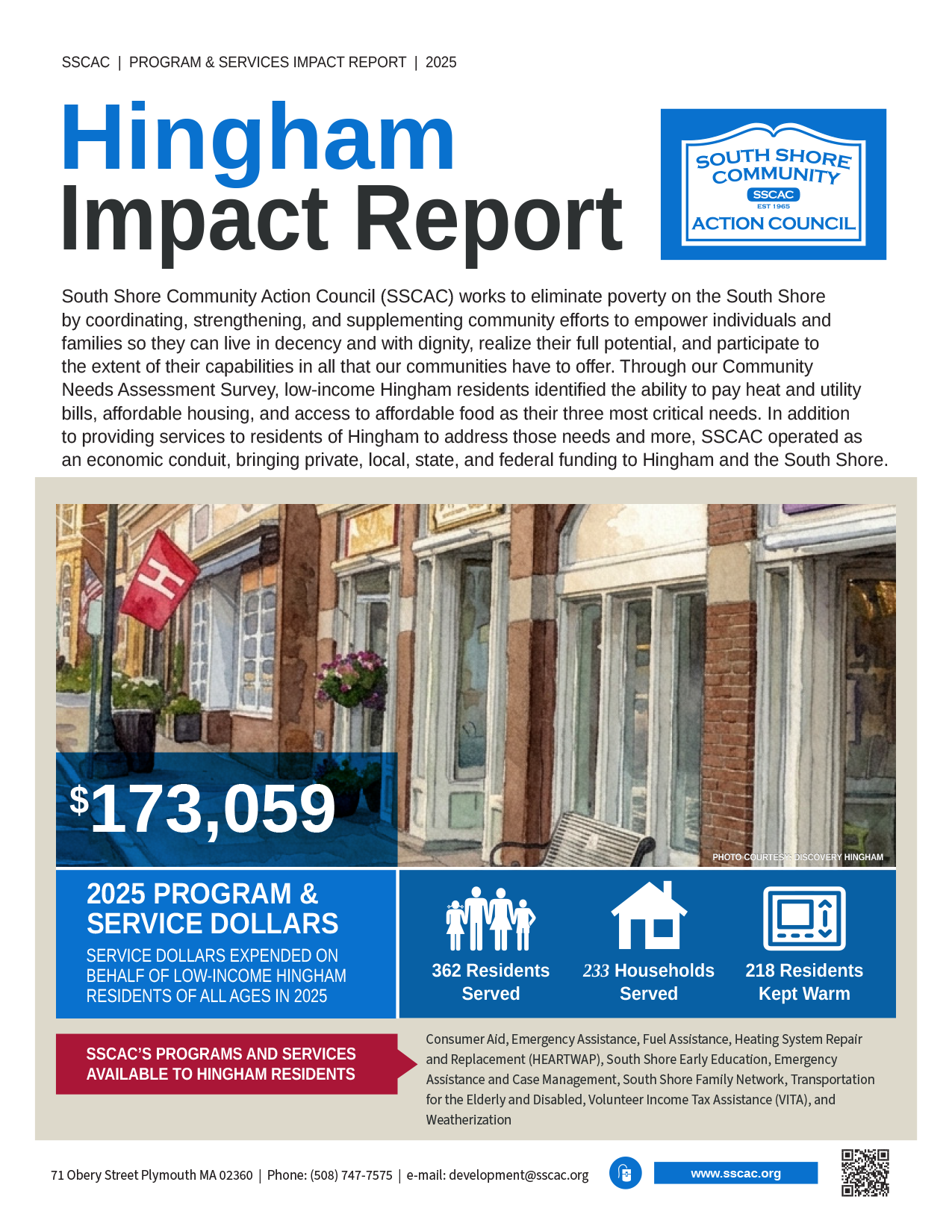 SSCAC Hingham Town Impact Reports