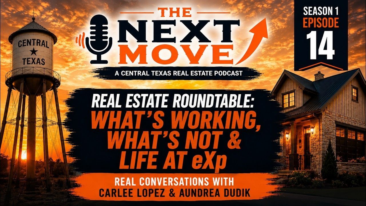 Podcast cover for The Next Move: real estate roundtable on what’s working, what’s not, and life at eXp