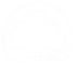 Tree silhouette inside a semi-circle.
