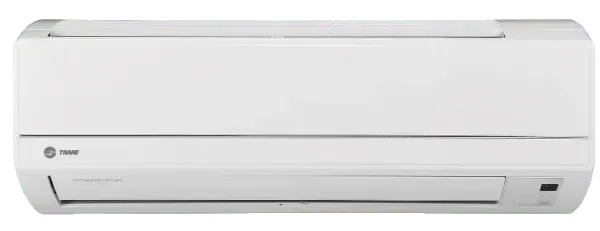 White wall-mounted air conditioning unit.