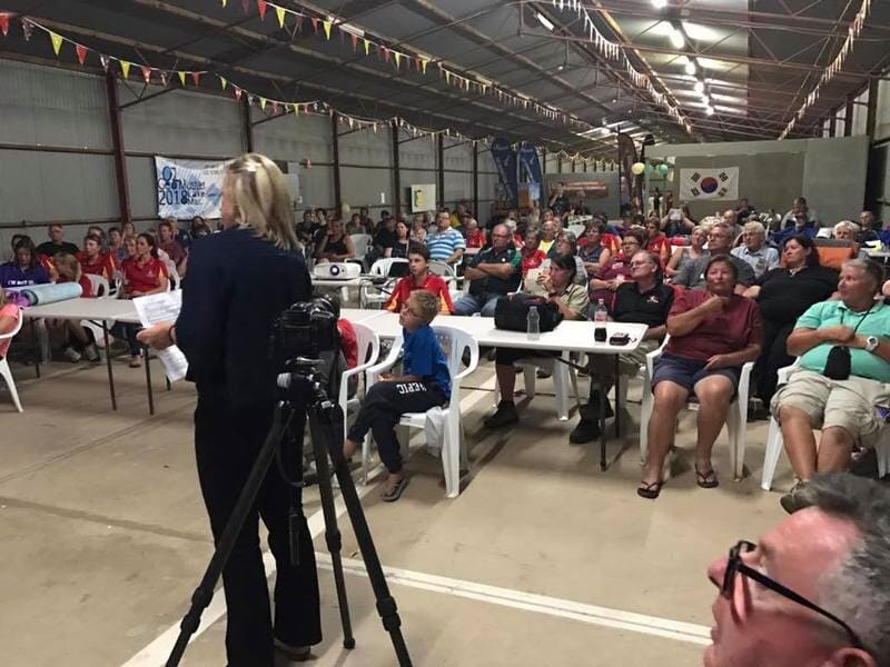 One Woman Host And People In Seminar — Blatherskite Park in Alice Springs, NT