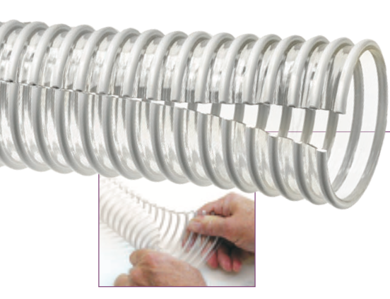 “Cover Guard Slit” CG-SL™ dust collector, Pre-slit PVC Protection Cover Hose