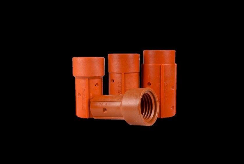 MHE2 Nozzle Holder, 1″ Hose ID x 1-7/8″ Hose OD (50mm Threads), (Nylon)