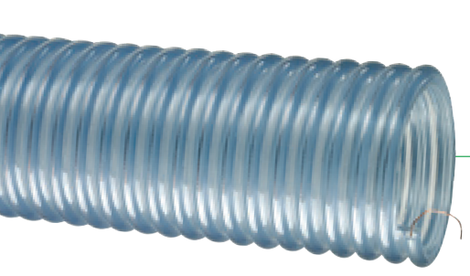 2001 dust collector, Heavy-Duty Food Grade, Polyurethane Lined, Material Handling Hose with Grounding Wire