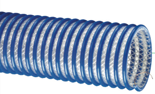 2020 dust collector, Heavy-Duty Food Grade, Polyurethane, Fabric Reinforced, Material Handling Hose with Grounding Wire