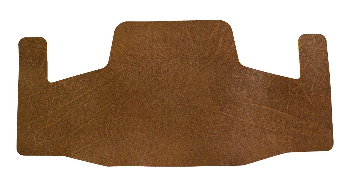 Brown textured cutout with two side tabs and a raised center section