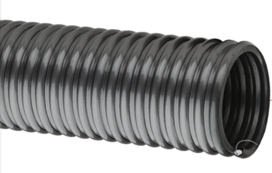 STIG dust collector, Extremely Heavy-Duty, Polyurethane Lined, Material Handling Hose with Grounding Wire