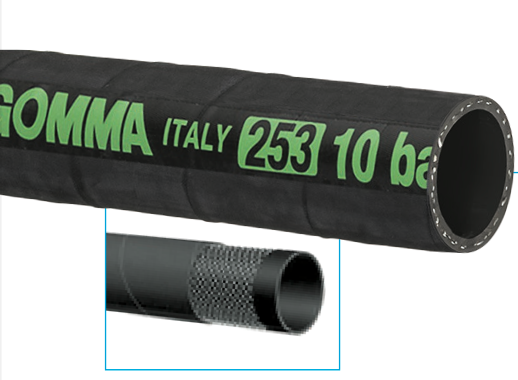 T253AA dust collector, 150 PSI EPDM Layflat Water Discharge Hose