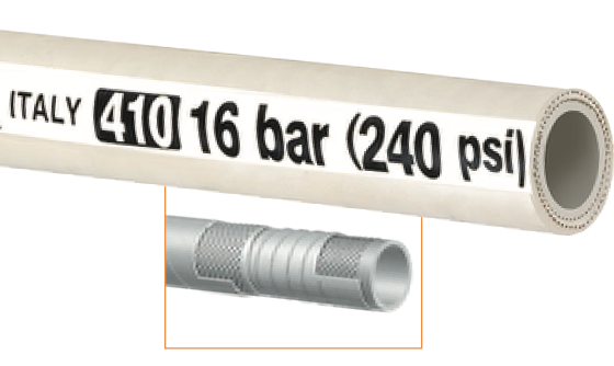 T410LL dust collector, 240 PSI Food & Beverage S & D Hose – Crush Resistant