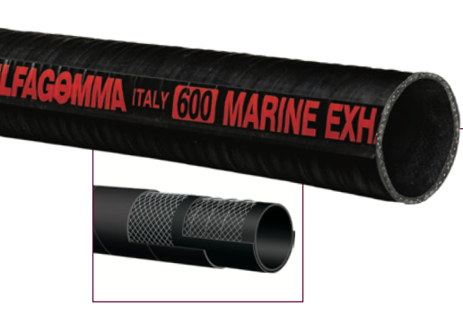 T600AA dust collector, Hard Wall Marine Exhaust Hose USCG/SAE J1527 A2/B2