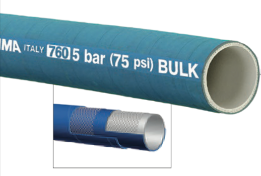T760LE dust collector, 75 PSI Dry Bulk Food Discharge Hose