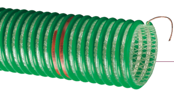 Tigerdrop™ TDH™  dust collector, Clear, “See-the-flow” Drop Hose
