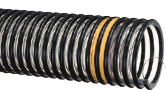 VOLT dust collector, Heavy-Duty Food Grade, Charge Reducing, Polyurethane Material Handling Hose with Grounding Wire