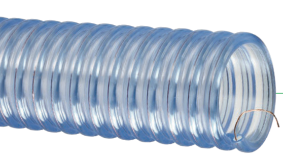 WE dust collector, Food Grade, PVC Material Handling Hose with Grounding Wire