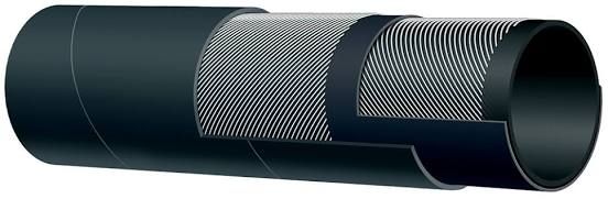 Dark blue cylindrical ventilation duct with a perforated silver section