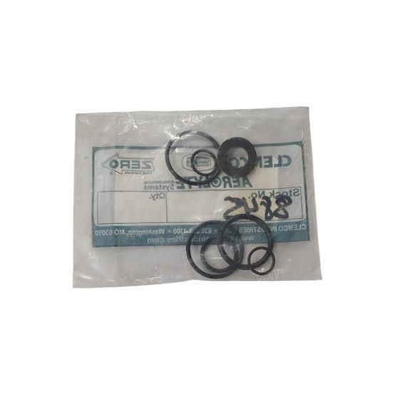 Clear plastic bag with black rubber O-rings and a labeled card inside.