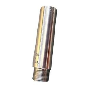 Metal cylindrical fitting with a threaded end, shown on a white background