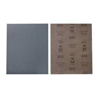 Two gray rectangular sheets side by side, one plain and one printed with repeating logos.