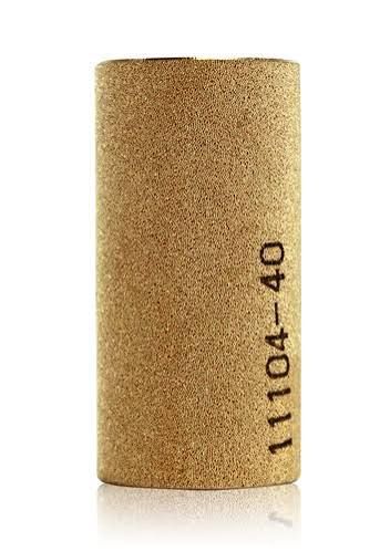 Tan cylindrical cork stopper with black printed numbers on the side