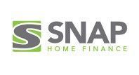 A logo for snap home finance is shown on a white background.