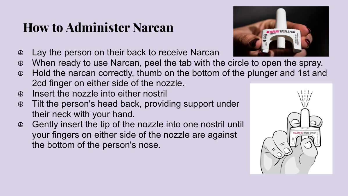 A person is holding a nasal spray with instructions on how to administer it