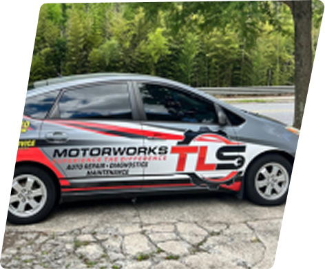 Our branded vehicle with our logo | TLS Motorworks