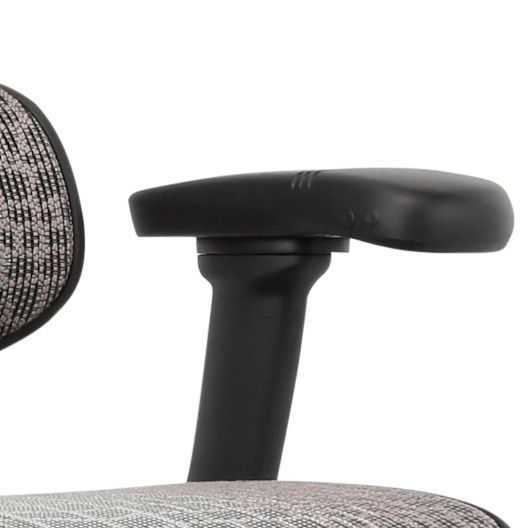 Close up of the black padded 5D armrest. 