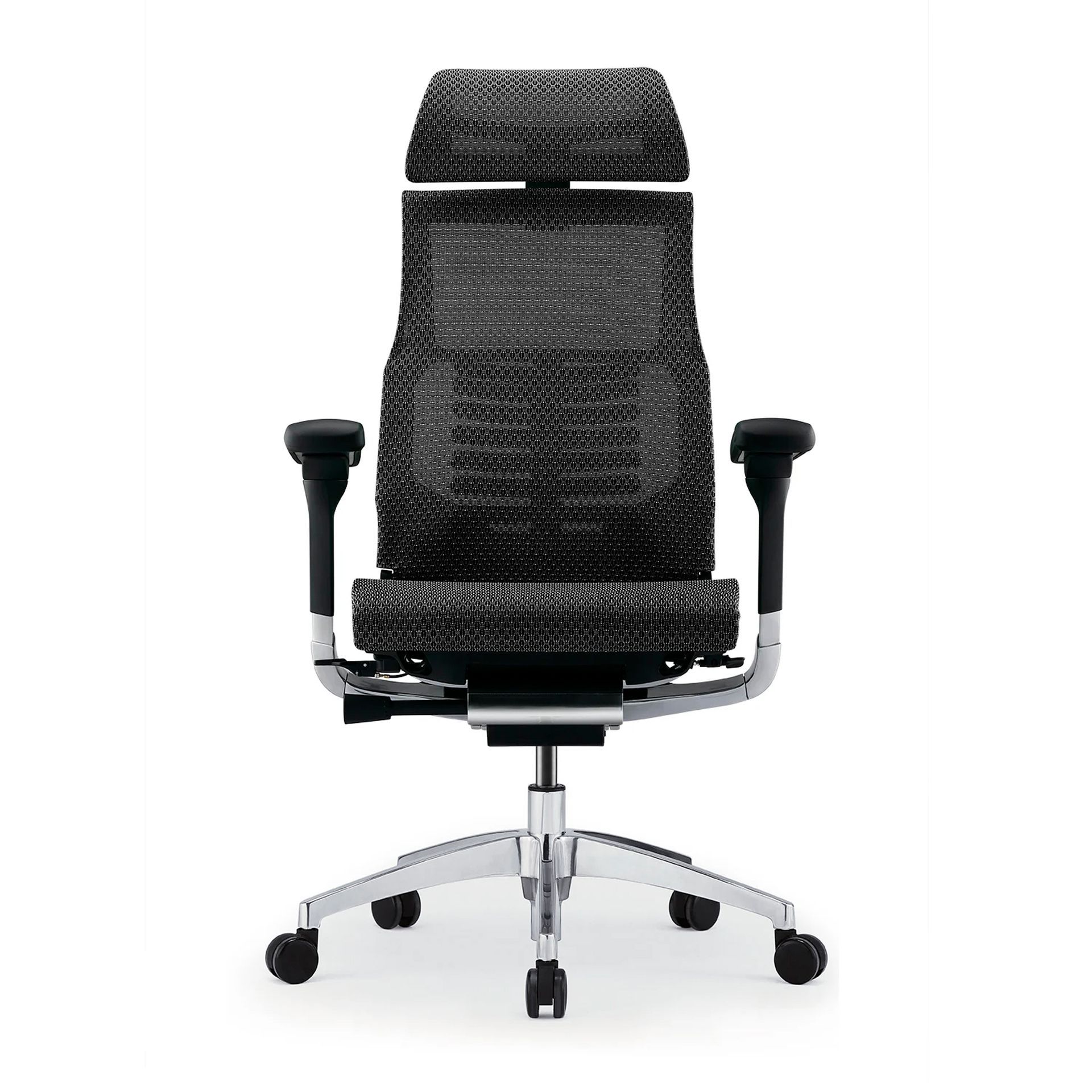 Front view of the Profit Ultra gaming chair in black