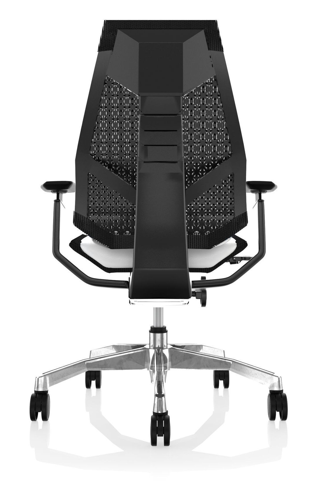 GENIDIA OFFICE CHAIR WITH BLACK AND POLISHED FRAME
