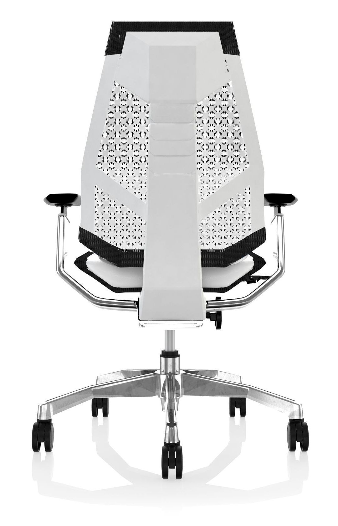 GENIDIA OFFICE CHAIR WITH WHITE AND POLISHED FRAME