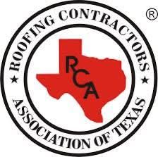 Roofing Contractors Association of Texas logo with red Texas silhouette and RCA initials