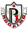 Shield logo with "Performance Roofing" text and a stylized "P" and "1".