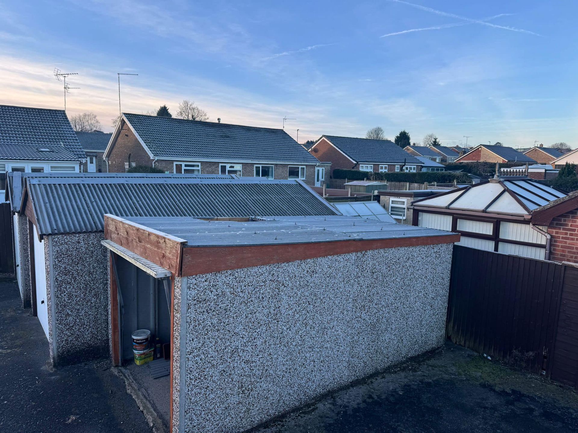 Asbestos Garage roof removal in Doncaster