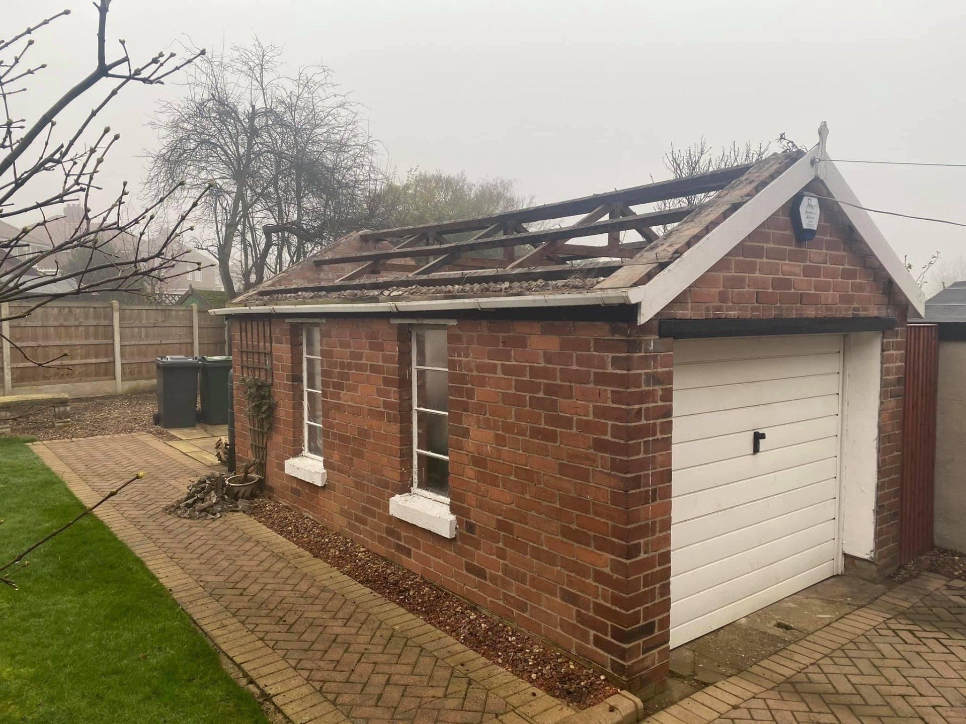 Asbestos roof removed