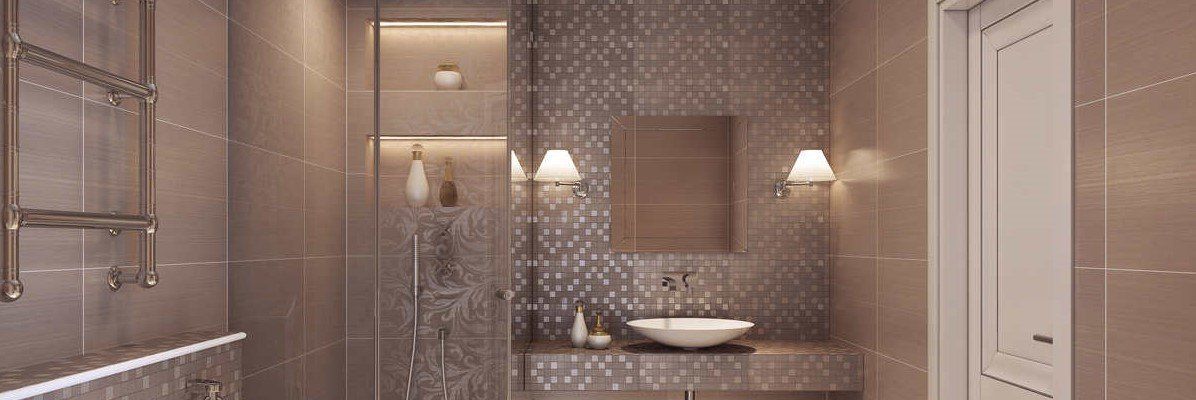 A bathroom with a sink , mirror and shower.