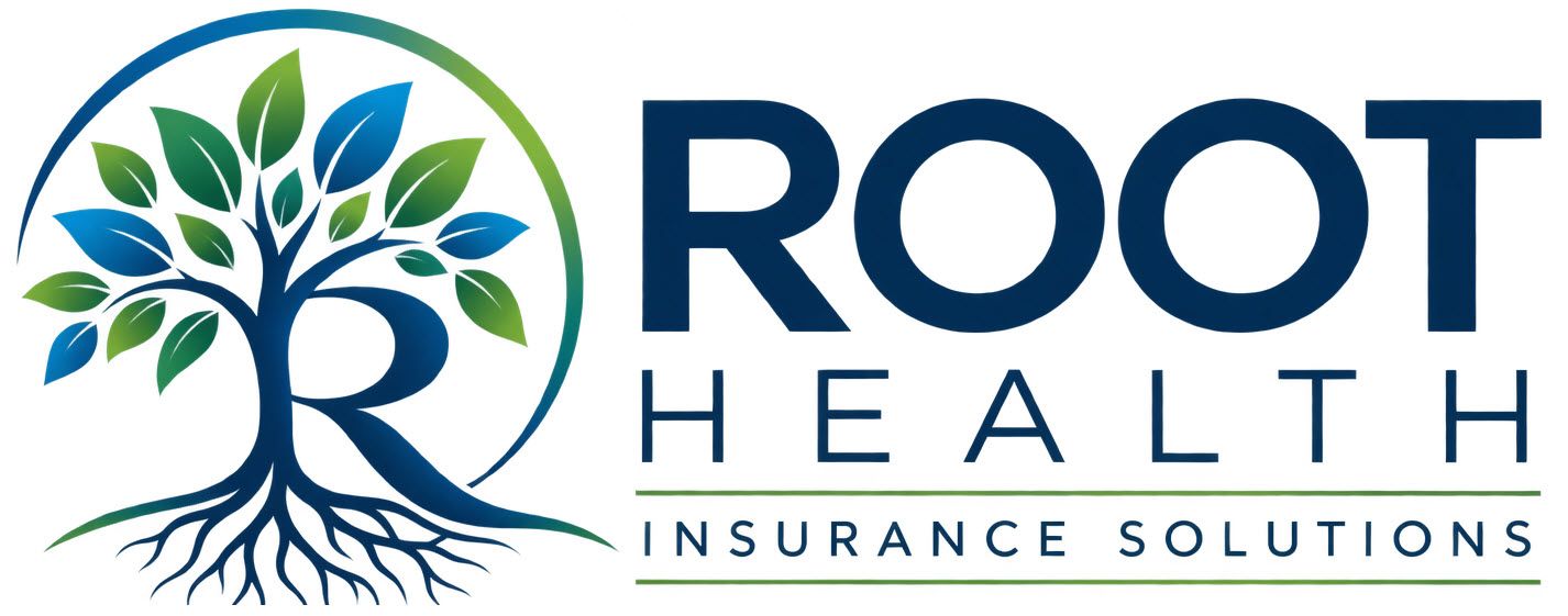 Root Health Insurance Solutions logo with blue-green tree and roots icon