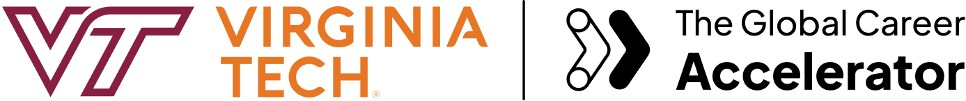 Virginia Tech and The Global Career Accelerator logos