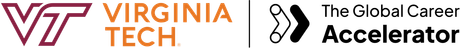 Virginia Tech and The Global Career Accelerator logos
