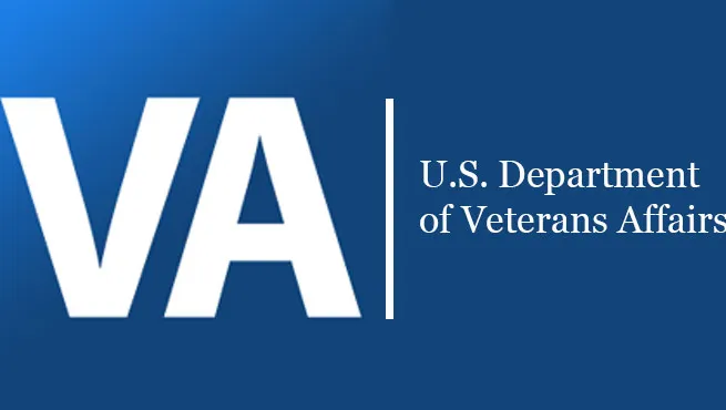 VA logo with white