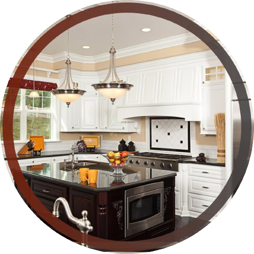 Modern circular kitchen view Modern circular kitchen view