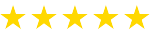 A row of yellow stars on a white background.