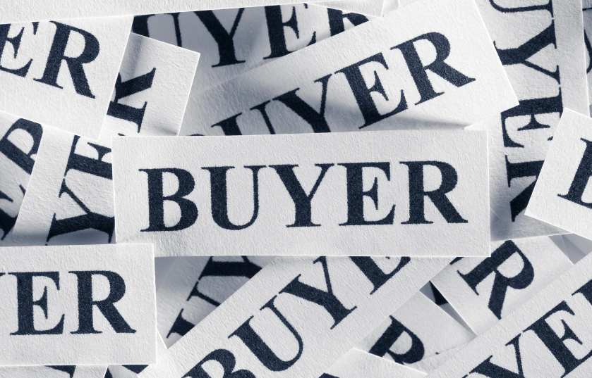 A bunch of papers with the word buyer on them