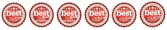 A row of stickers that say best for you