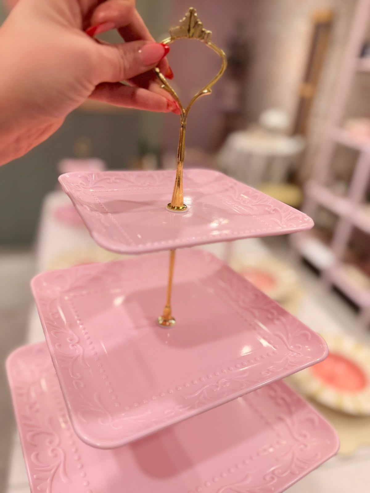 soporte tortas ROSA