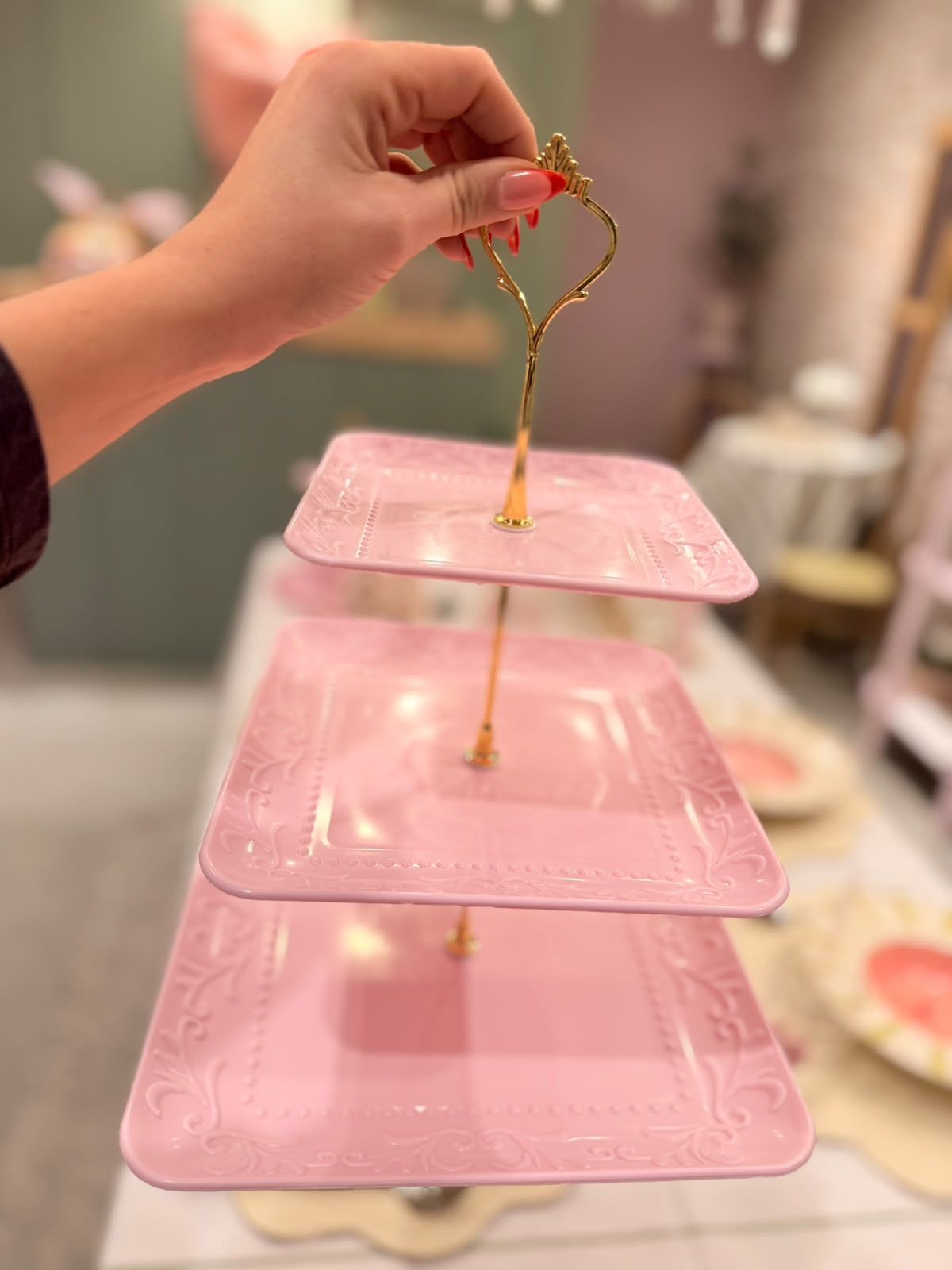soporte tortas ROSA